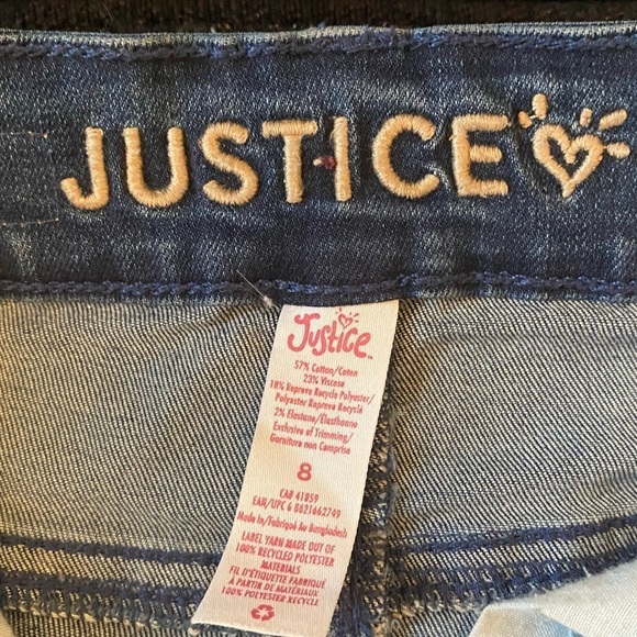 Justice kids distressed jeans with rhinestones - Picture 4 of 5